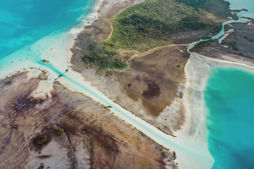 bacalar lagune mexiko drohne